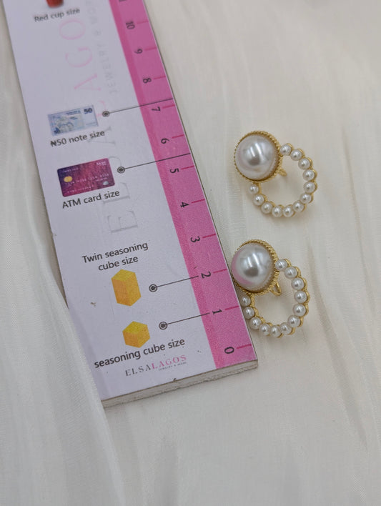 Pearl Clip On Earrings