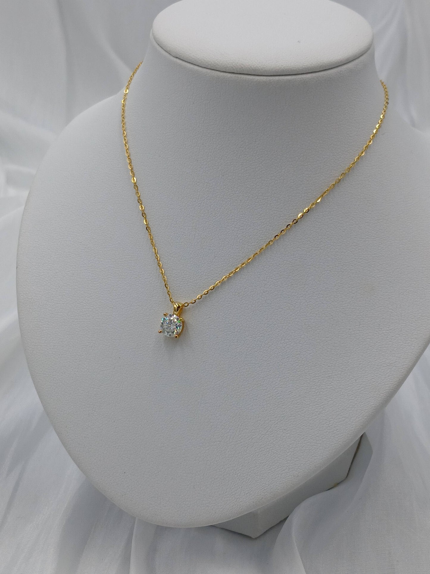 Moissanite diamond necklace
