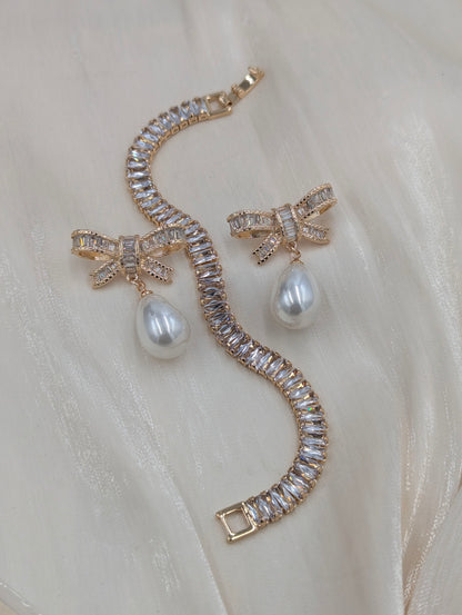 Tennis Earring and Bracelet Set