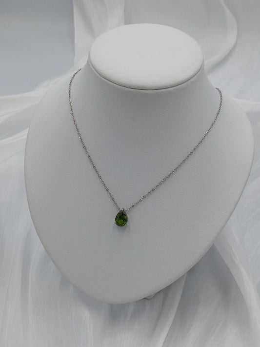 August birthstone necklace