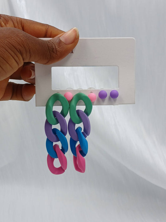Acrylic earrings set
