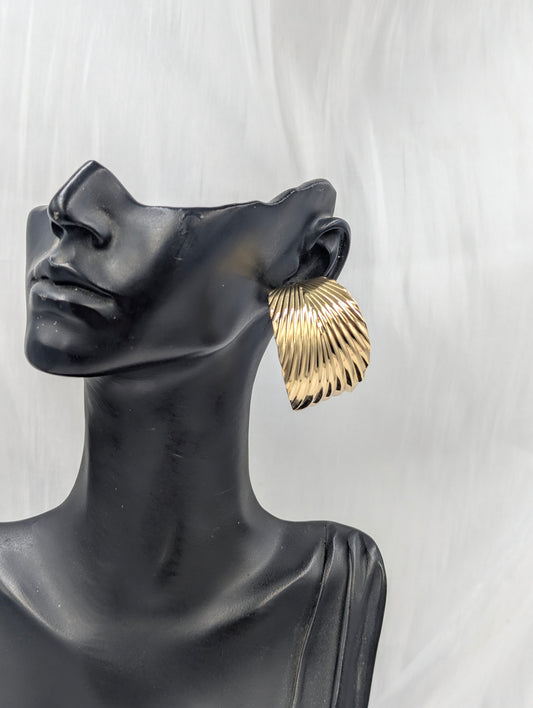 Curled Leaf Earrings