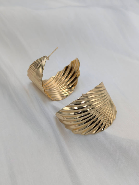 Curled Leaf Earrings
