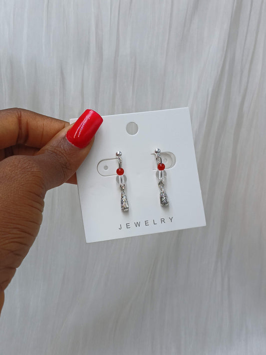 Dangling clip on earrings