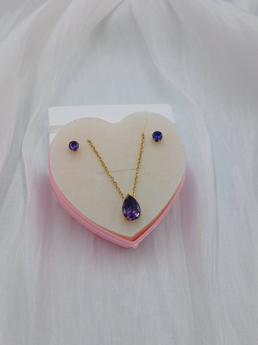 February birthstone necklace