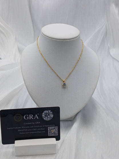 Moissanite diamond necklace