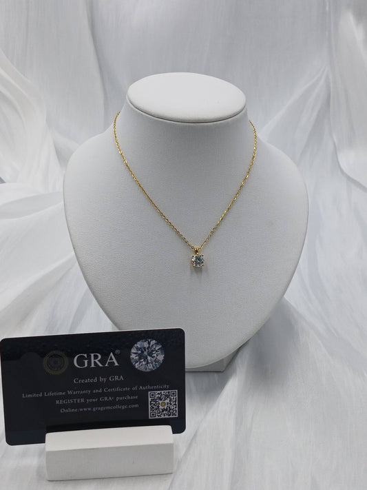 Moissanite diamond necklace