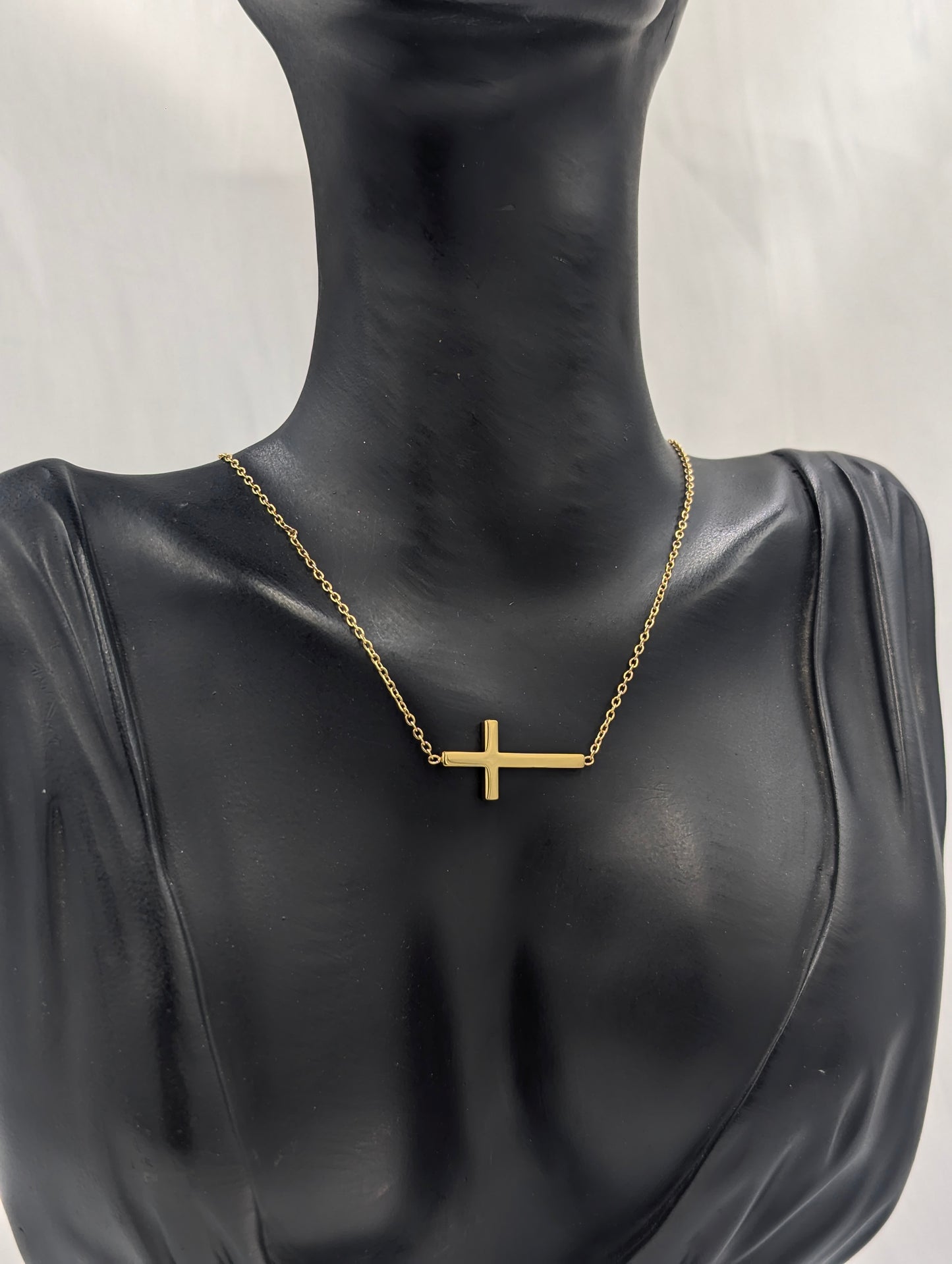 Sideways Cross Necklace