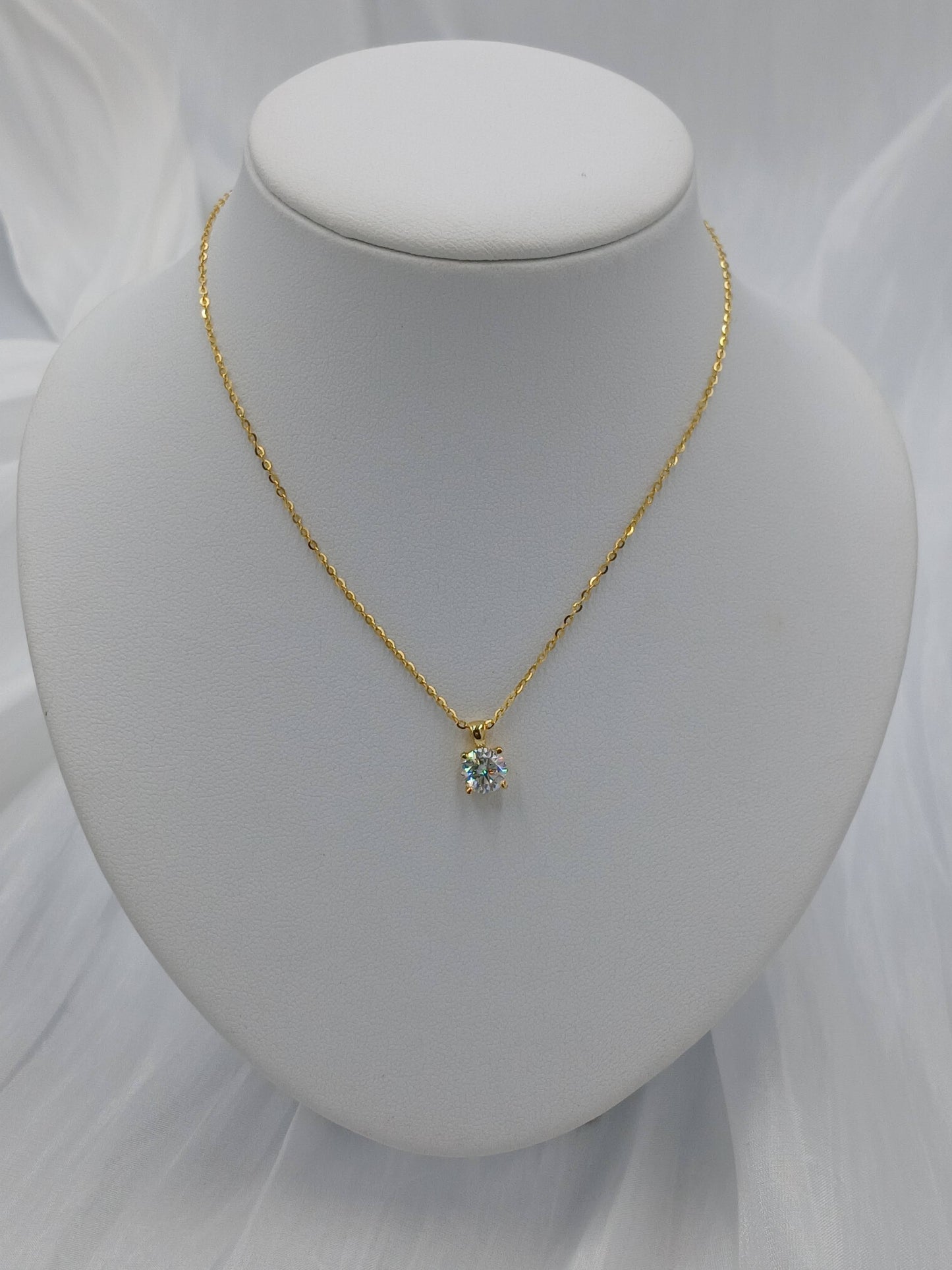 Moissanite diamond necklace