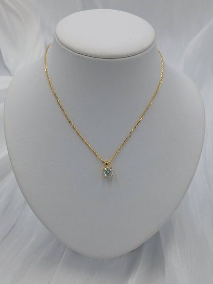Moissanite diamond necklace