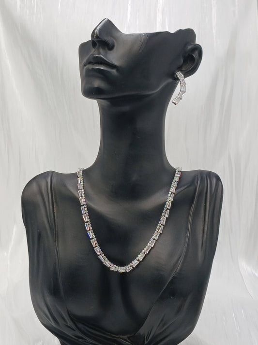 Silver Costume Necklace Set