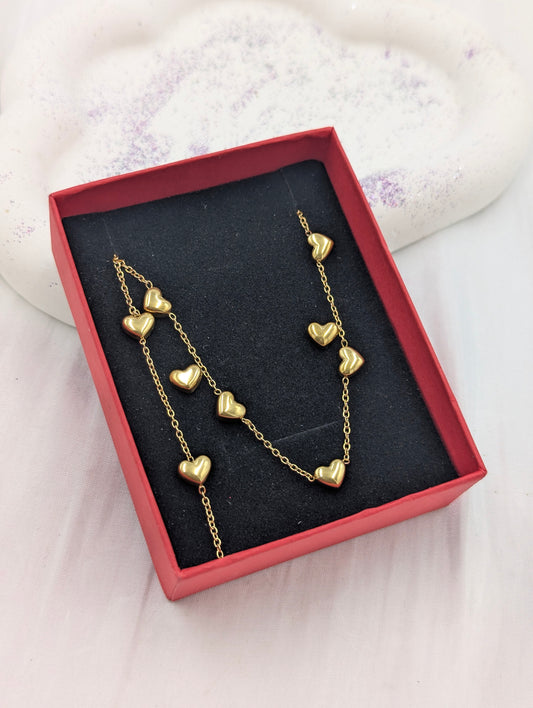 Mini Heart Necklace Set