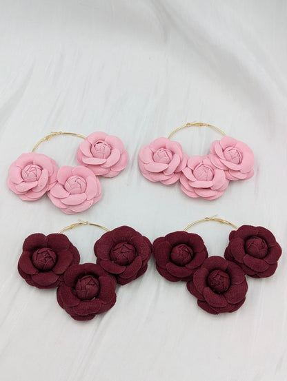 Rose Basket Earrings