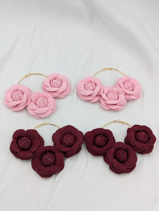 Rose Basket Earrings