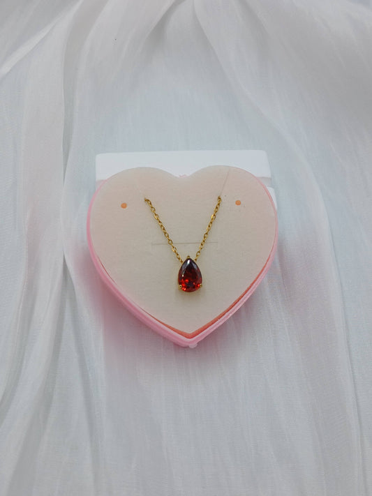 January birthstone necklace