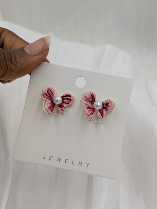 Butterfly Clip On Earrings