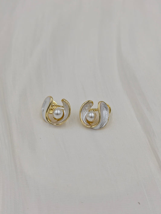 Oyster Clip On Earrings