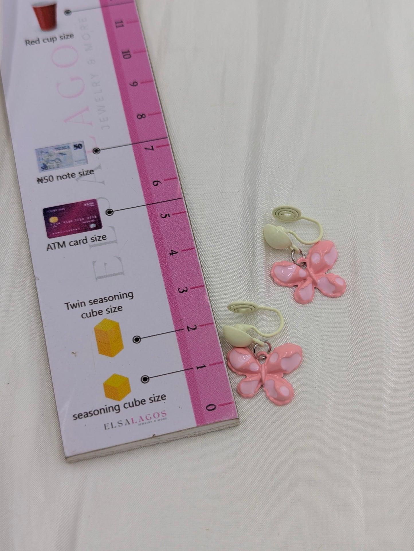 Butterfly Clip On Earrings