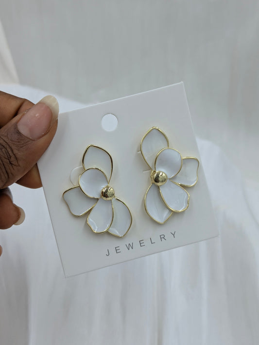 Flower Clip On Earrings