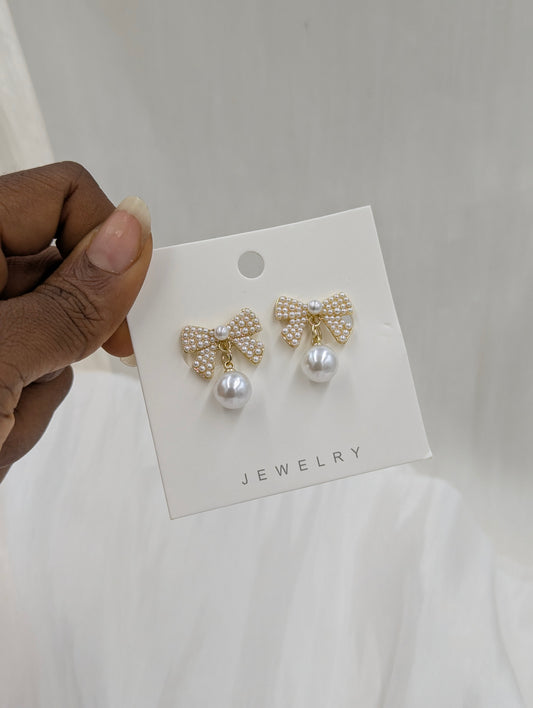 Bow Clip On Earrings