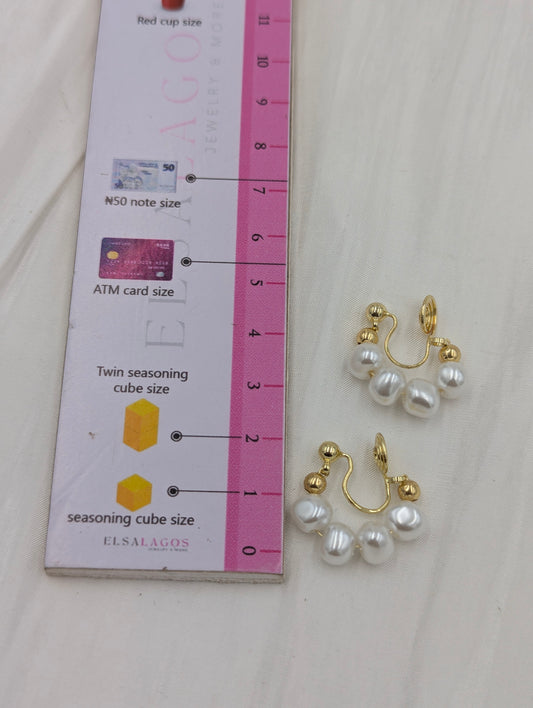 Pearl Clip On Earrings