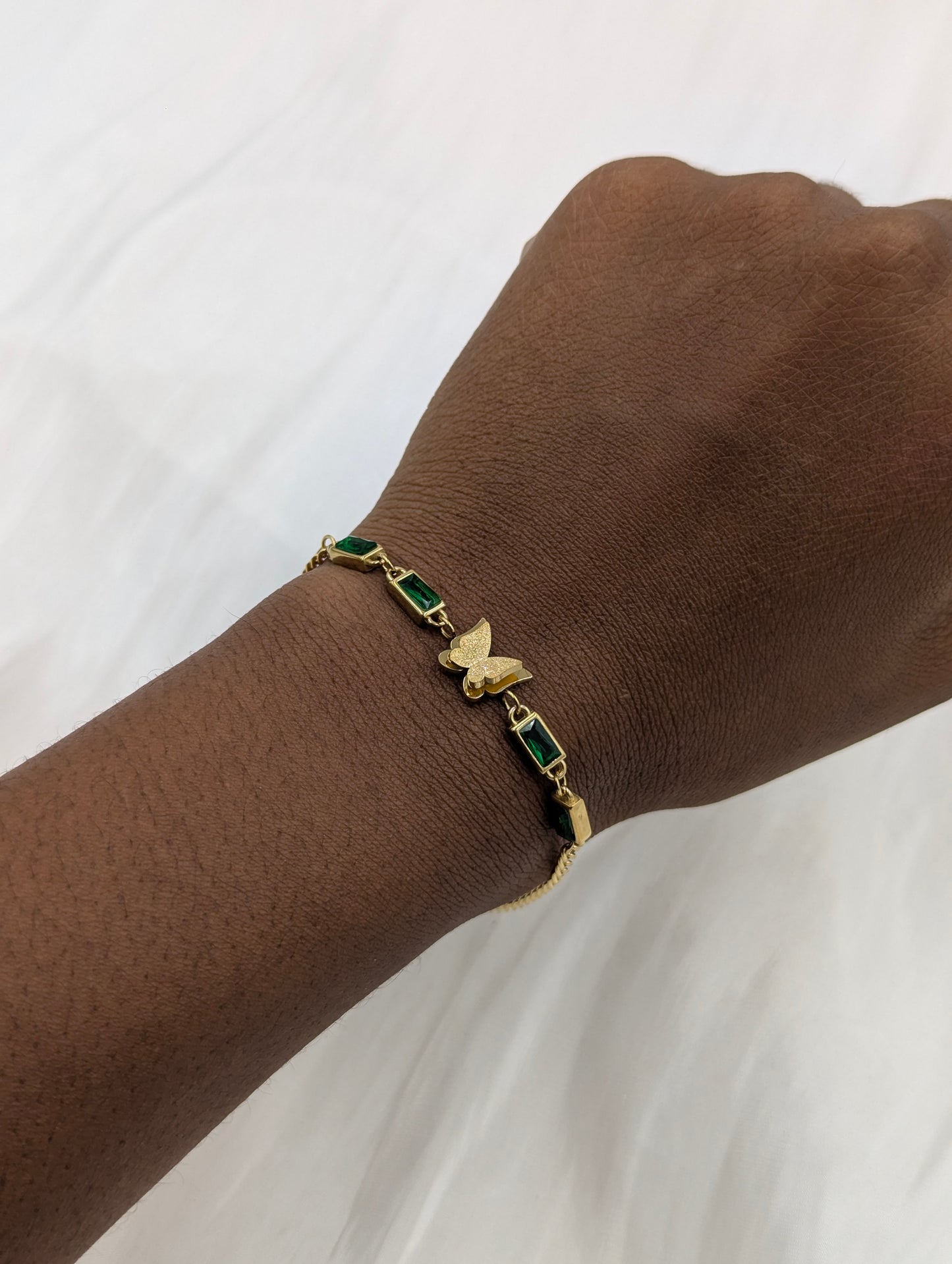 Emerald Butterfly Bracelet