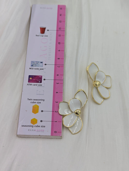 Flower Clip On Earrings
