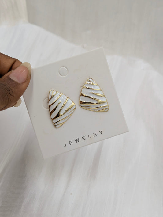 Abstract Clip On Earrings
