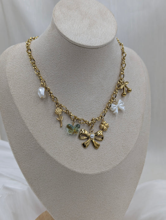 Bow-cherrié Charm Necklace
