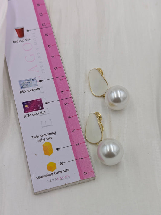 Pearl Clip On Earrings