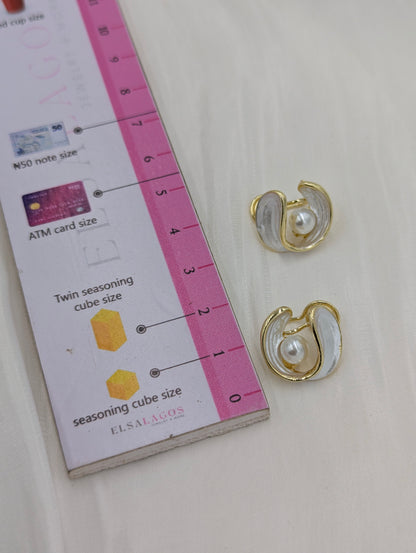 Oyster Clip On Earrings