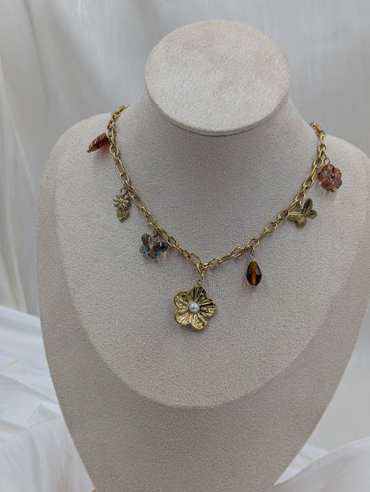 Flower Charm Necklace