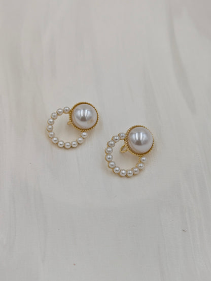 Pearl Clip On Earrings
