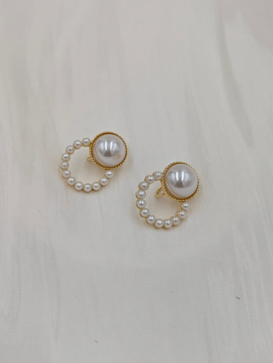 Pearl Clip On Earrings