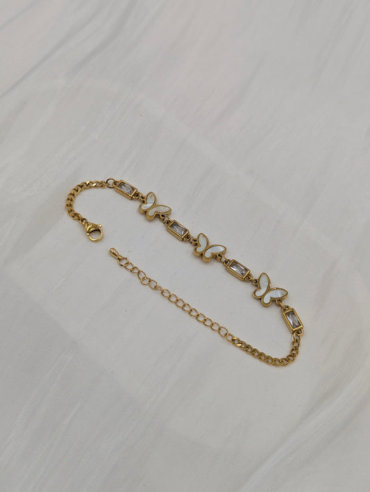 White Butterfly Bracelet