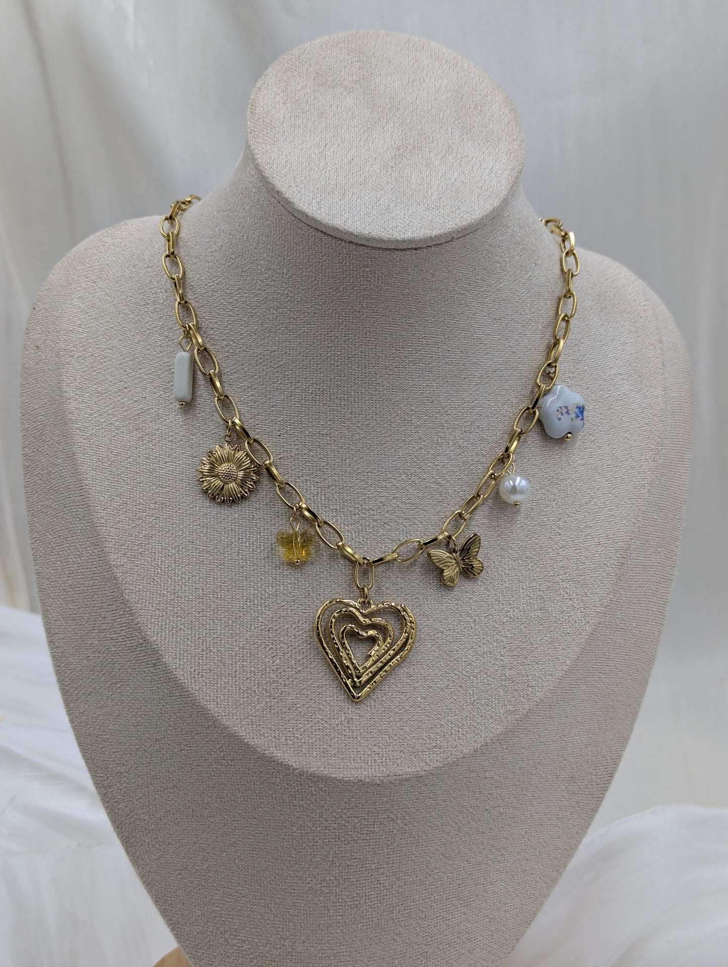 Heart-Butterfly Necklace