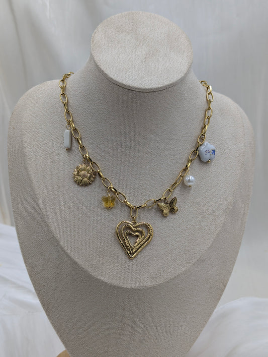 Heart-Butterfly Necklace