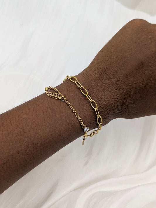 Leaf Layered Bracelet