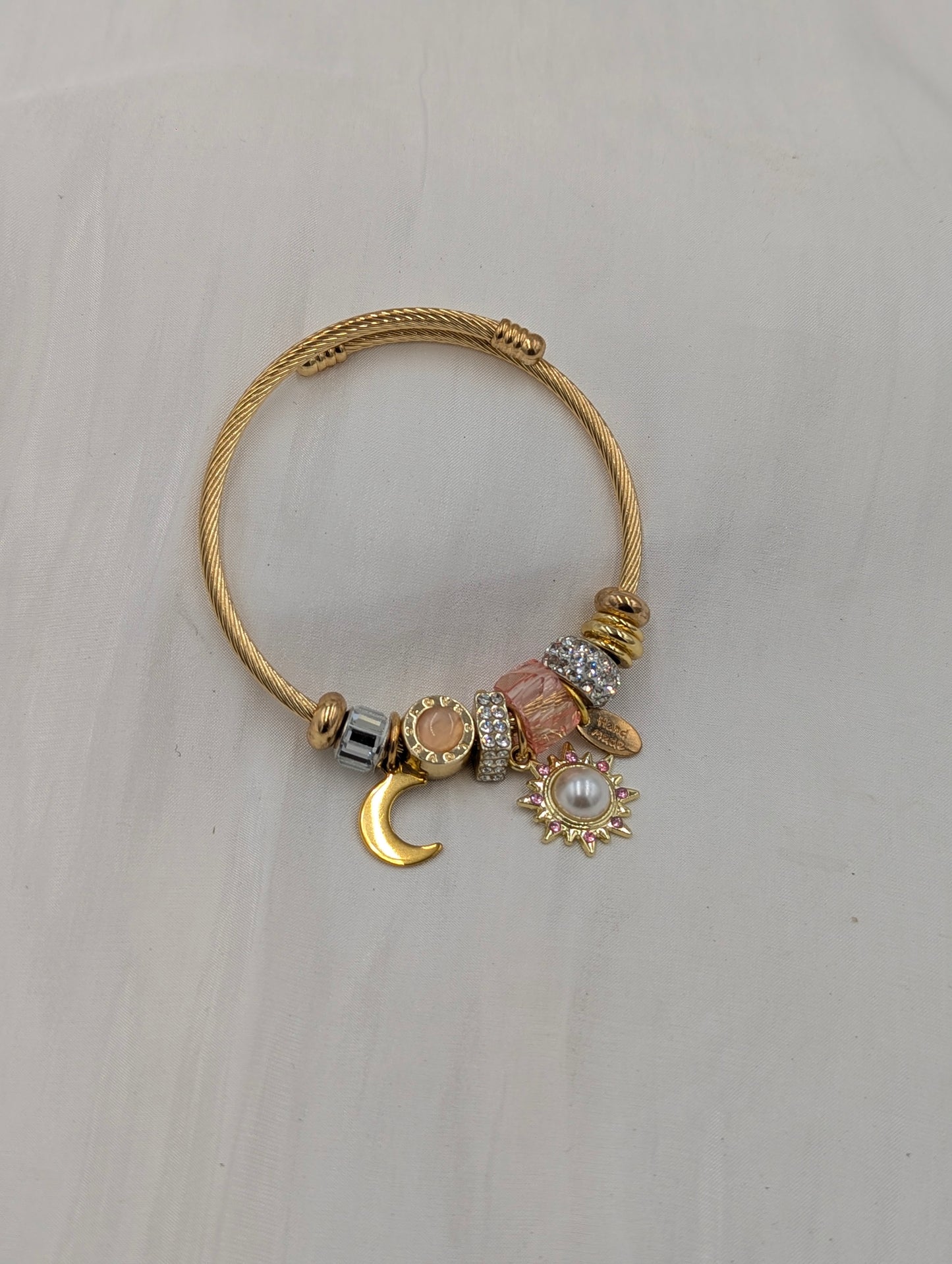 Pink Solar Charm Bracelet