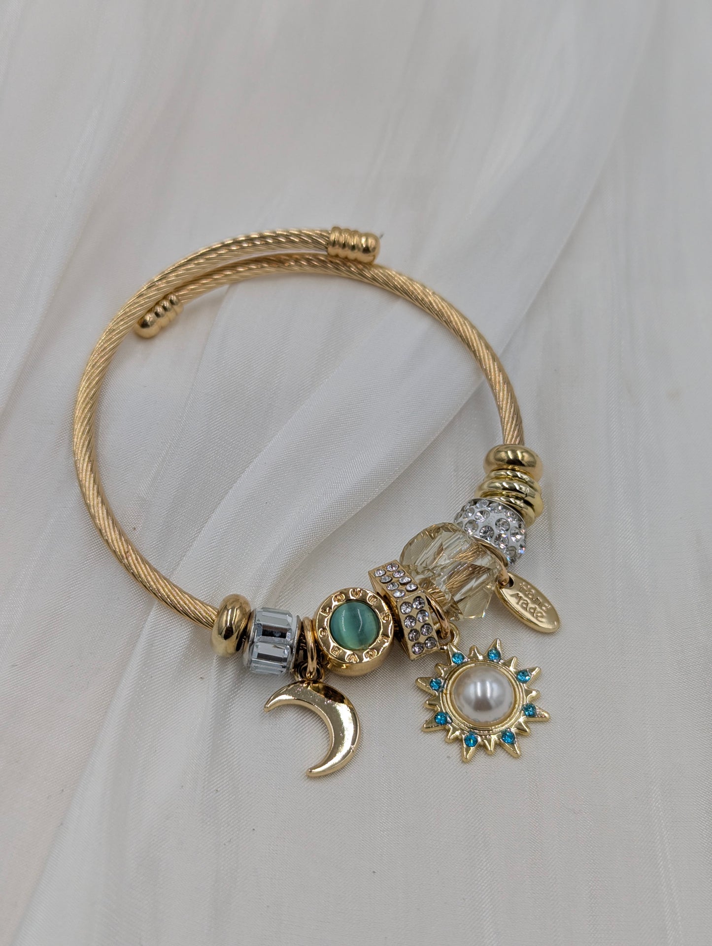 Blue Solar Charm Bracelet