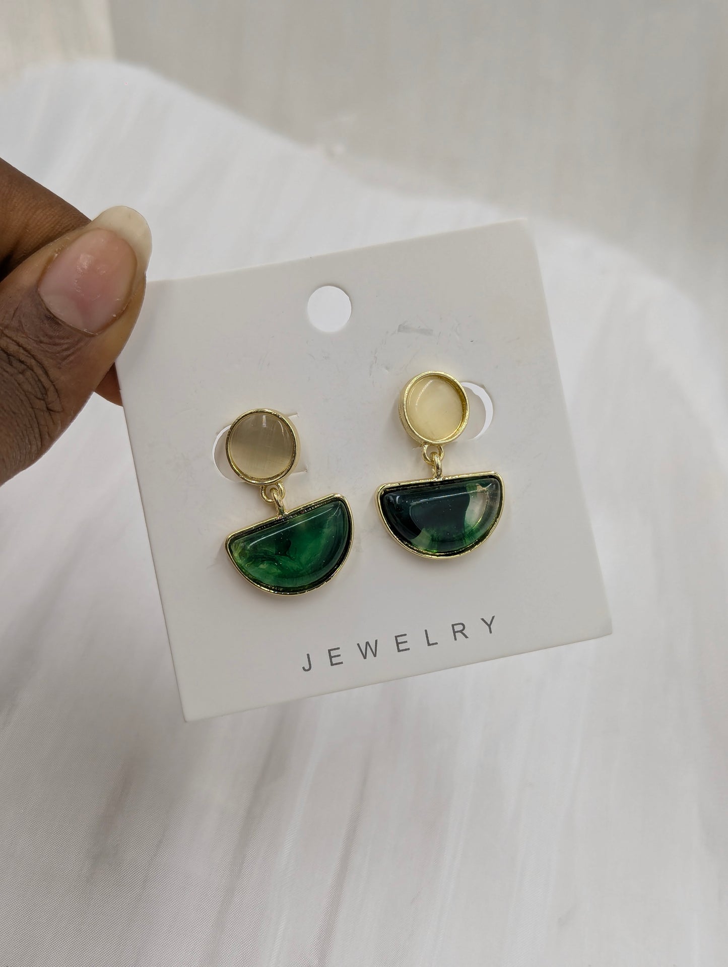 Gem Clip On Earrings
