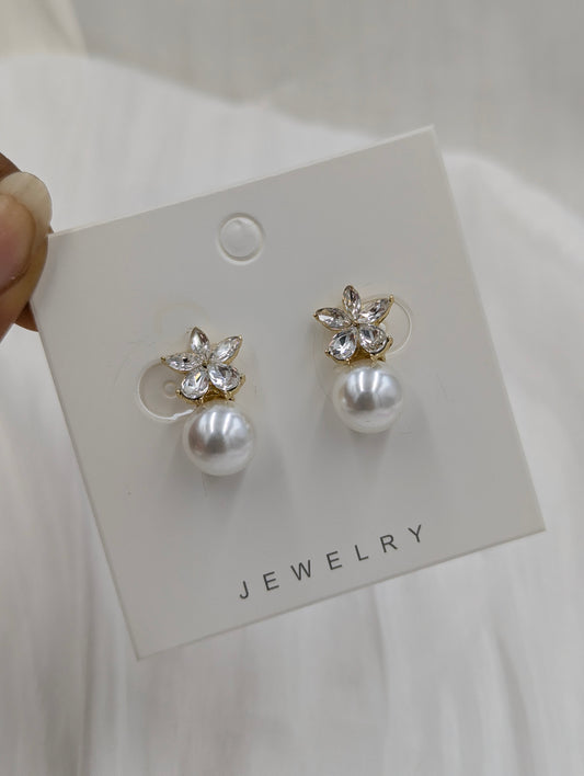 Pearl Clip On Earrings