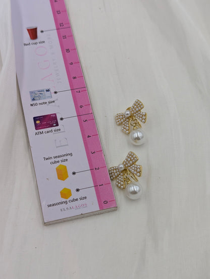 Bow Clip On Earrings