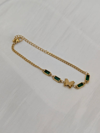 Emerald Butterfly Bracelet