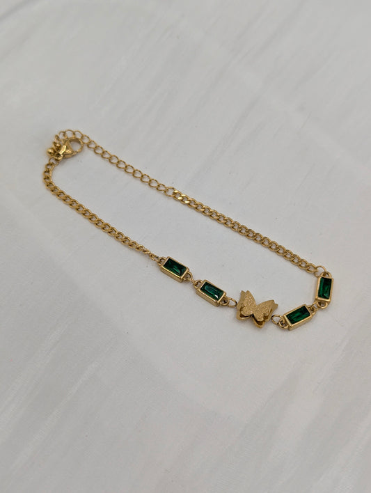 Emerald Butterfly Bracelet