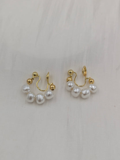 Pearl Clip On Earrings