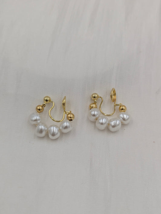 Pearl Clip On Earrings