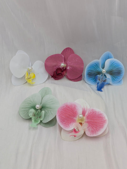 Orchid Hair Clips