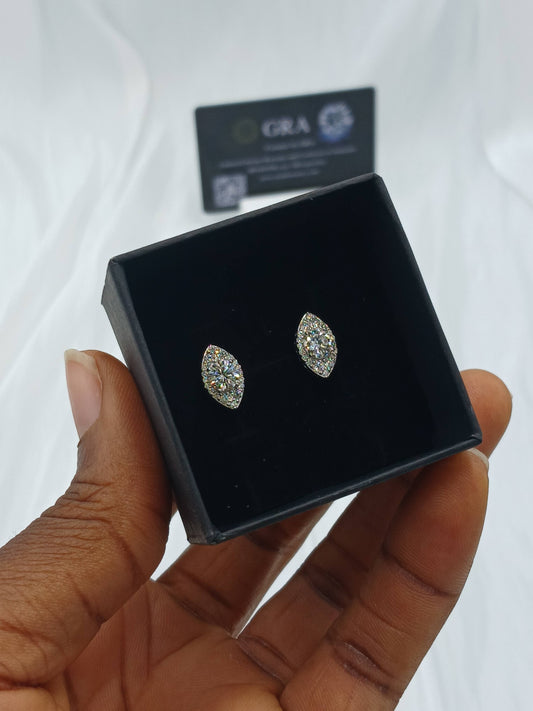 Moissanite diamond earrings